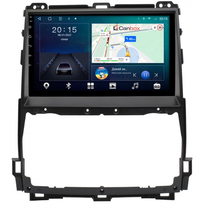 Штатная магнитола Toyota LC Prado 120 2002-2009 Canbox L-Line 4167-9-1298 на Android 10 (4G-SIM, 3/32, TS18, DSP, QLed)