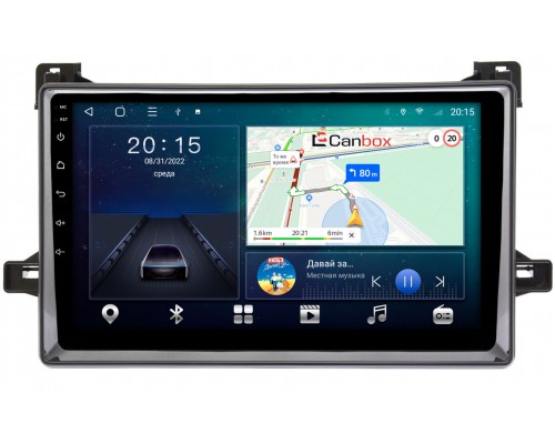 Toyota Prius IV (XW50) 2015-2022 (черный глянец) Canbox L-Line 4167-9-651 на Android 10 (4G-SIM, 3/32, TS18, DSP, QLed)