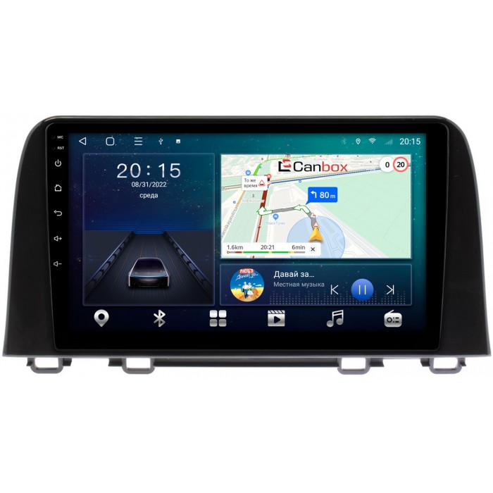 Штатная магнитола Honda CR-V 5 (2016-2022) Canbox L-Line 4167-9-HO099N (черная) на Android 10 (4G-SIM, 3/32, TS18, DSP, QLed)