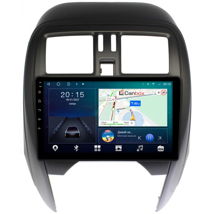 Штатная магнитола Nissan March IV (K13) 2013-2022 Canbox L-Line 4167-9-NI097N на Android 10 (4G-SIM, 3/32, TS18, DSP, QLed)