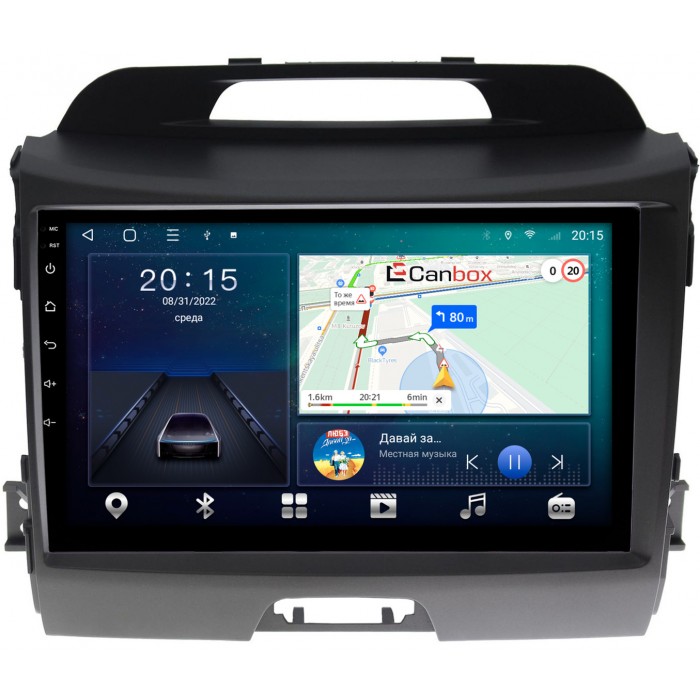 Штатная магнитола Kia Sportage III 2010-2016 для авто без камеры Canbox L-Line 4167-9071 на Android 10 (4G-SIM, 3/32, TS18, DSP, QLed)