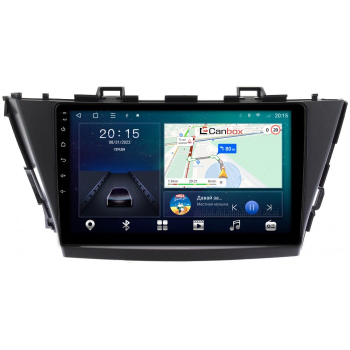 Штатная магнитола Toyota Prius Alpha 2011-2014 (правый руль) Canbox L-Line 4169-9-TO296N на Android 10 (4G-SIM, 2/32, TS18, DSP, QLed)