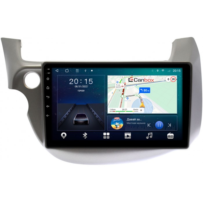 Штатная магнитола Honda Jazz II 2008-2014 (левый руль) Canbox L-Line 4170-1067 на Android 10 (4G-SIM, 2/32, TS18, DSP, IPS)