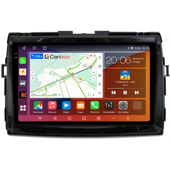 Штатная магнитола Toyota Estima 3, Previa 3 (2006-2019) Canbox H-Line 4180-9-199 на Android 10 (4G-SIM, 3/32, DSP, QLed, 2K) (глянец)