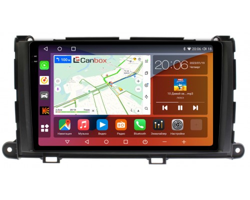 Toyota Sienna III 2010-2014 Canbox H-Line 4180-9-202 на Android 10 (4G-SIM, 3/32, DSP, QLed, 2K)