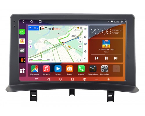 Renault Clio 3 (2005-2014) Canbox H-Line 4180-9-2486 на Android 10 (4G-SIM, 3/32, DSP, QLed, 2K)