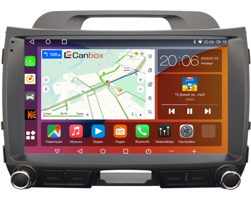 Kia Sportage III 2010-2016 Canbox H-Line 4180-9-2772 на Android 10 (4G-SIM, 3/32, DSP, QLed, 2K)