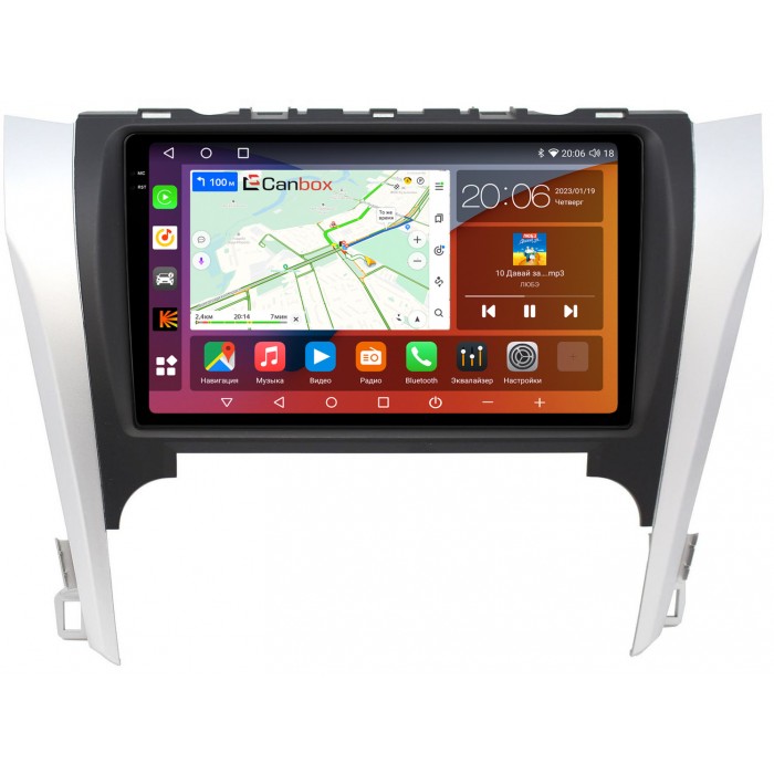 Штатная магнитола Toyota Camry XV50 (2011-2014) (9 дюймов) Canbox H-Line 4180-9-3103 на Android 10 (4G-SIM, 3/32, DSP, QLed, 2K)