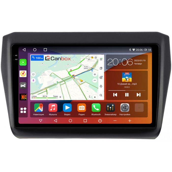 Штатная магнитола Suzuki Swift V 2016-2022 Canbox H-Line 4180-9-4875 на Android 10 (4G-SIM, 3/32, DSP, QLed, 2K)