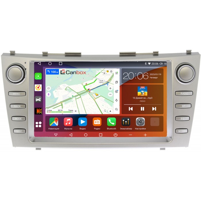 Штатная магнитола Toyota Camry XV40 (2006-2011) Canbox H-Line 4180-9-CAMRYV40 на Android 10 (4G-SIM, 3/32, DSP, QLed, 2K)