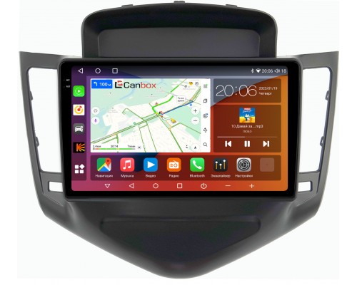 Chevrolet Cruze (2008-2012) (черная) Canbox H-Line 4180-9010 на Android 10 (4G-SIM, 3/32, DSP, QLed, 2K)
