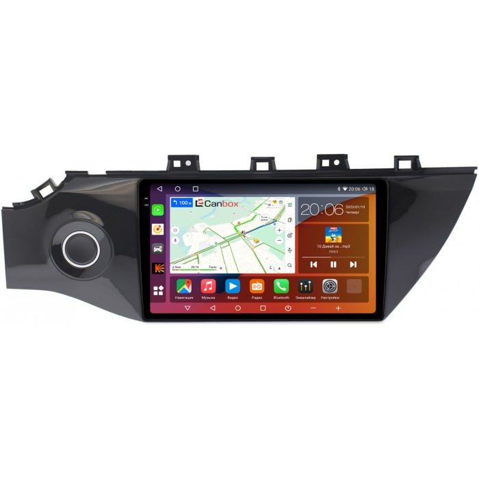 Штатная магнитола Kia Rio IV, Rio IV X-Line 2017-2020 Canbox H-Line 4180-9012 на Android 10 (4G-SIM, 3/32, DSP, QLed, 2K) (с кнопкой)