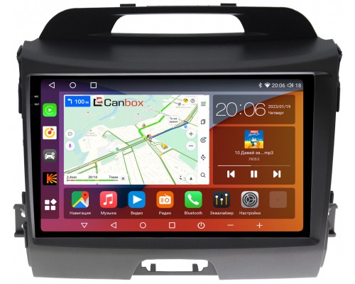 Kia Sportage III 2010-2016 для авто без камеры Canbox H-Line 4180-9071 на Android 10 (4G-SIM, 3/32, DSP, QLed, 2K)