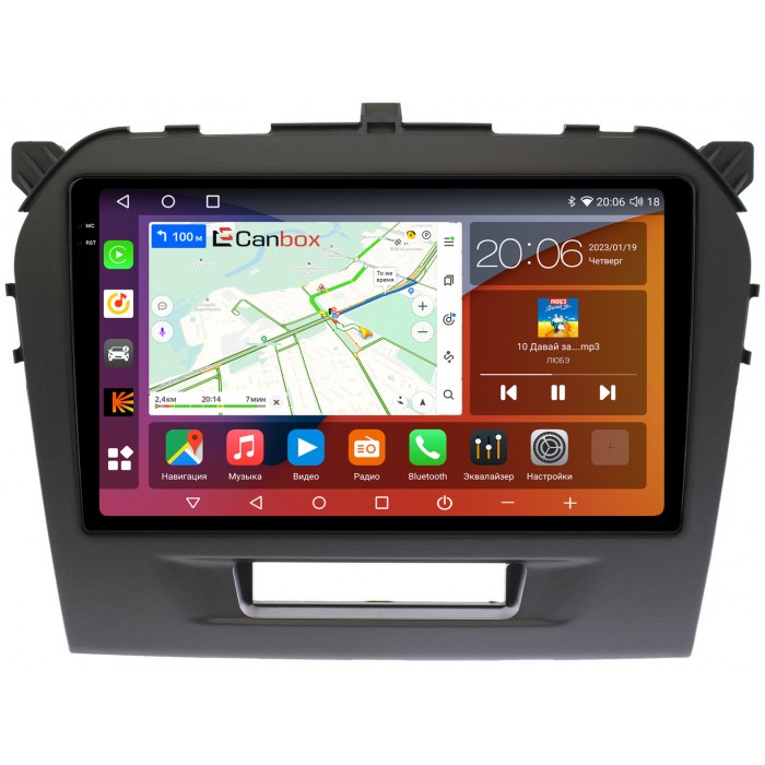 Штатная магнитола Suzuki Vitara 2014-2022 Canbox H-Line 4180-9103 на Android 10 (4G-SIM, 3/32, DSP, QLed, 2K)