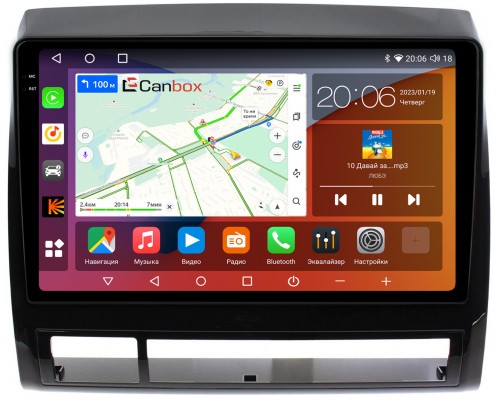 Toyota Tacoma II 2004-2011 (глянец) Canbox H-Line 4180-9173 на Android 10 (4G-SIM, 3/32, DSP, QLed, 2K)