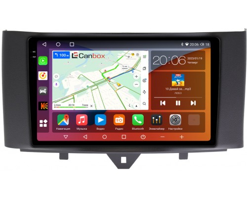 Smart Fortwo 2 (2011-2015) Canbox H-Line 4180-9251 на Android 10 (4G-SIM, 3/32, DSP, QLed, 2K)