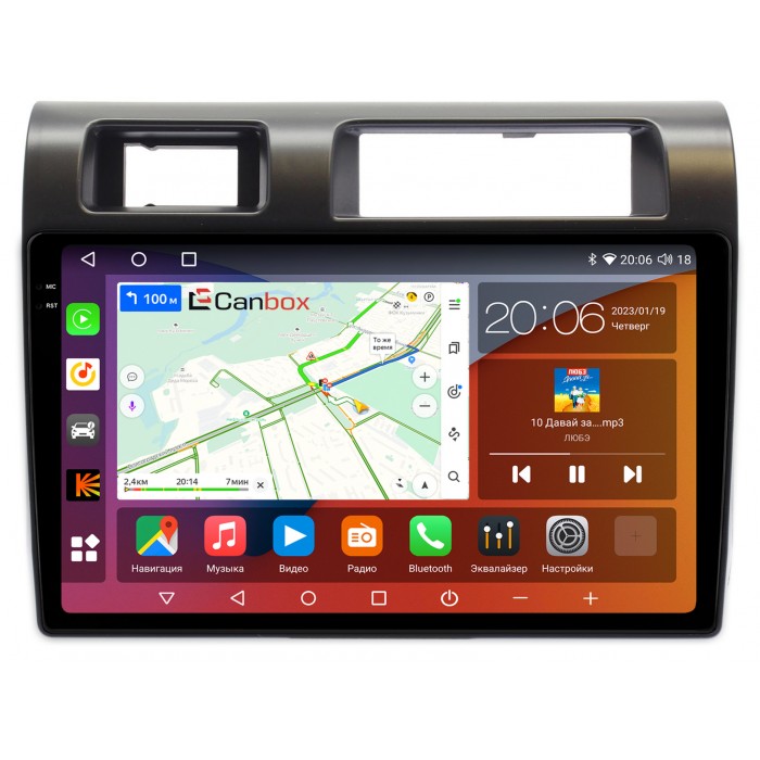 Штатная магнитола Toyota Land Cruiser 70 2007-2021 Canbox H-Line 4180-9286 на Android 10 (4G-SIM, 3/32, DSP, QLed, 2K)