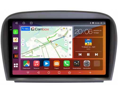 Mercedes SL-klasse V (R230) 2001-2011 Canbox H-Line 4180-9403 на Android 10 (4G-SIM, 3/32, DSP, QLed, 2K)