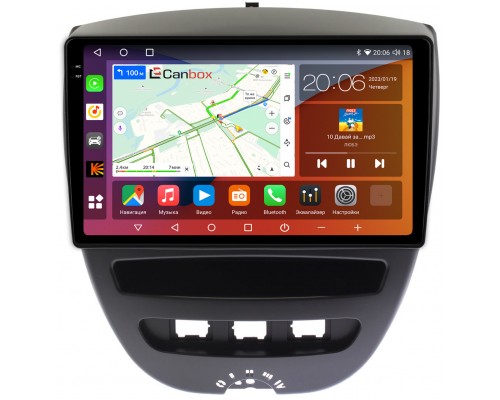 Citroen C1 (2005-2014) Canbox H-Line 4181-10-1152 на Android 10 (4G-SIM, 3/32, DSP, QLed, 2K)