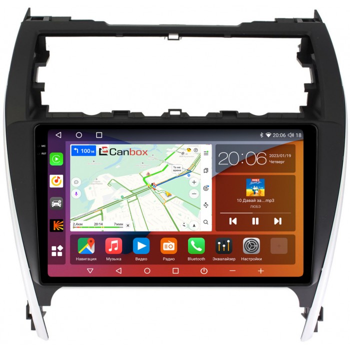 Штатная магнитола Toyota Camry XV50 (2011-2014) (авто из USA) Canbox H-Line 4181-10-466 на Android 10 (4G-SIM, 3/32, DSP, QLed, 2K)