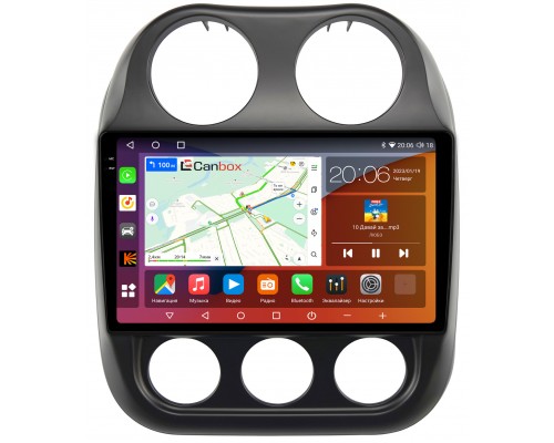 Jeep Compass, Liberty (Patriot) (2009-2016) Canbox H-Line 4181-10-810 на Android 10 (4G-SIM, 3/32, DSP, QLed, 2K)