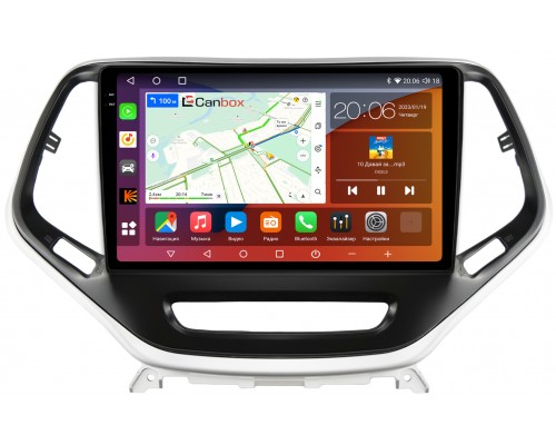 Jeep Cherokee 5 (KL) (2013-2022) Canbox H-Line 4181-10-811 на Android 10 (4G-SIM, 3/32, DSP, QLed, 2K)