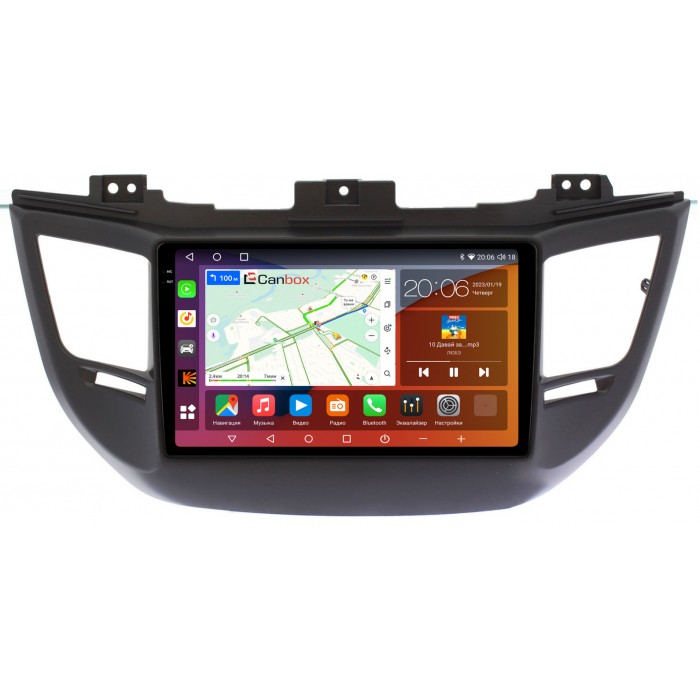 Штатная магнитола Hyundai Tucson III 2015-2018 Canbox H-Line 4182-9-064 на Android 10 (4G-SIM, 4/64, DSP, QLed, 2K) для авто без камеры