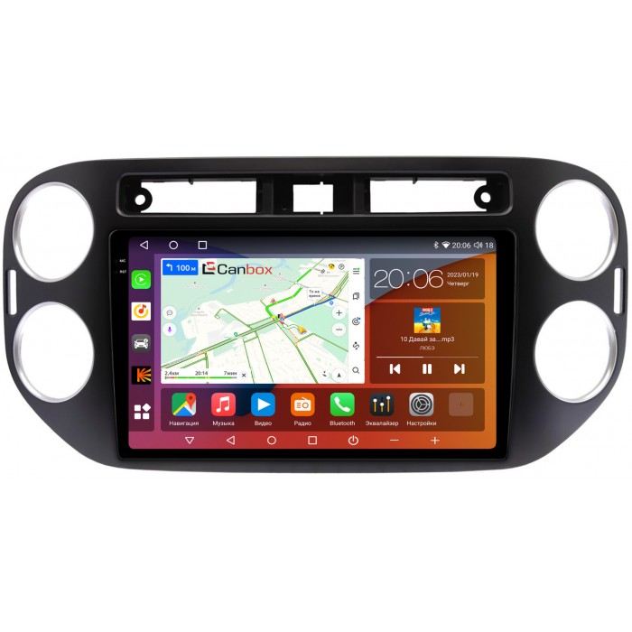 Штатная магнитола Volkswagen Tiguan 2011-2016 Canbox H-Line 4182-9-1042 на Android 10 (4G-SIM, 4/64, DSP, QLed, 2K)