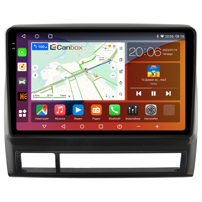 Штатная магнитола Toyota Tacoma II 2004-2011 (матовая) Canbox H-Line 4182-9-114 на Android 10 (4G-SIM, 4/64, DSP, QLed, 2K)