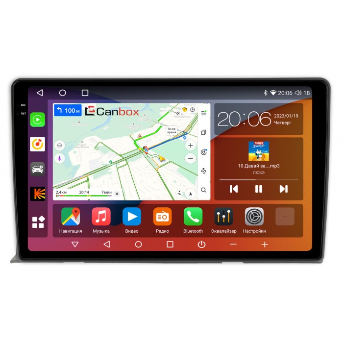 Штатная магнитола Toyota ISis 2004-2018 Canbox H-Line 4182-9-458 на Android 10 (4G-SIM, 4/64, DSP, QLed, 2K)