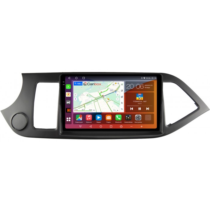 Штатная магнитола Kia Picanto II 2011-2016 Canbox H-Line 4182-9144 на Android 10 (4G-SIM, 4/64, DSP, QLed, 2K)