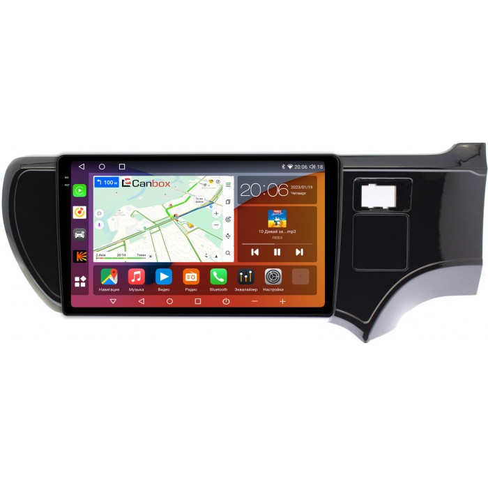 Штатная магнитола Toyota Aqua (2011-2021) Canbox H-Line 4182-9205 на Android 10 (4G-SIM, 4/64, DSP, QLed, 2K)