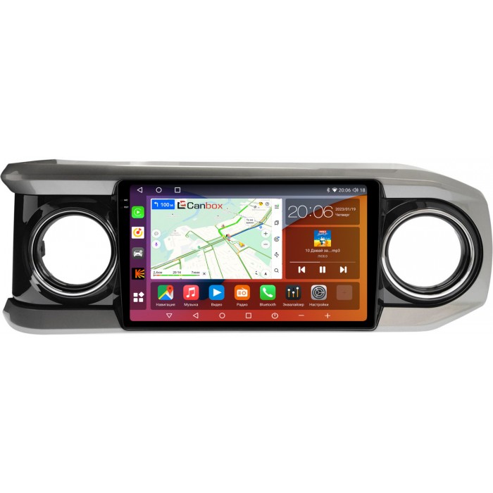 Штатная магнитола Toyota Tacoma III 2015-2022 (черная) Canbox H-Line 4183-10-1431 на Android 10 (4G-SIM, 4/64, DSP, QLed, 2K)