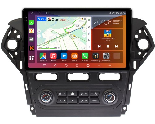 Ford Mondeo IV 2010-2015 (черная) Canbox H-Line 4183-1018 для авто с Blaupunkt на Android 10 (4G-SIM, 4/64, DSP, QLed, 2K)