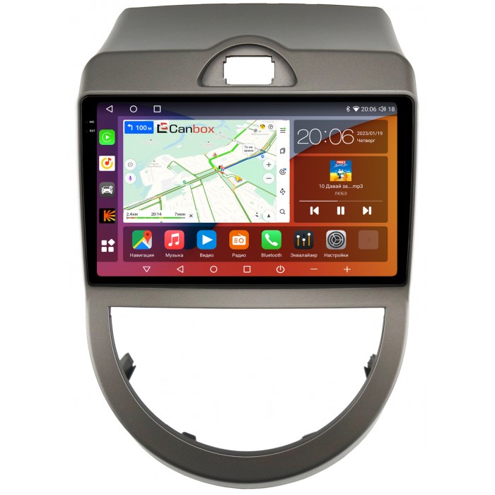 Штатная магнитола Kia Soul I 2008-2011 Canbox H-Line 4184-9-337 на Android 10 (4G-SIM, 6/128, DSP, QLed, 2K)