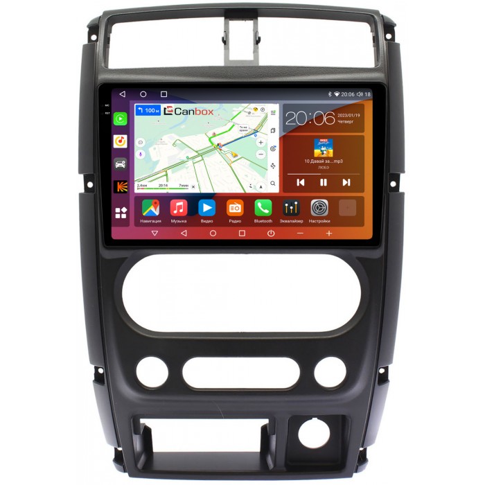 Штатная магнитола Suzuki Jimny III 2005-2019 Canbox H-Line 4184-9-357 на Android 10 (4G-SIM, 6/128, DSP, QLed, 2K)