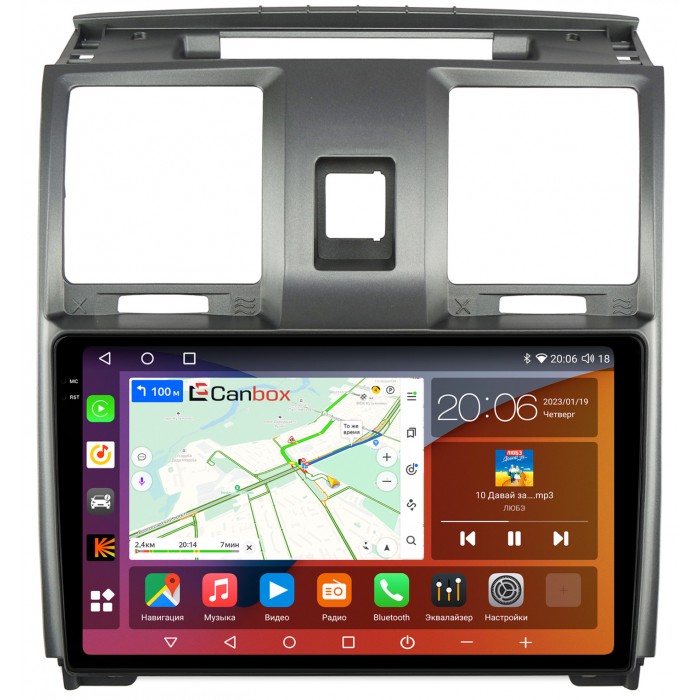 Штатная магнитола UAZ Patriot I 2012-2016 Canbox H-Line 4184-9-UA006N на Android 10 (4G-SIM, 6/128, DSP, QLed, 2K)