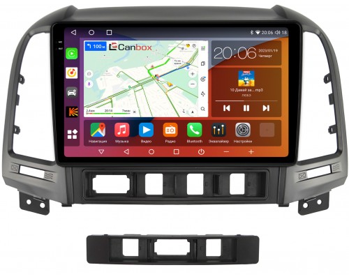 Hyundai Santa Fe II 2005-2012 Canbox H-Line 4184-9052 на Android 10 (4G-SIM, 6/128, DSP, QLed, 2K)