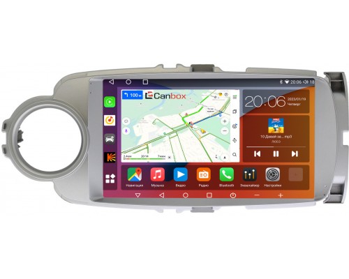 Toyota Yaris III (XP130), Vitz III (XP130) 2010-2018 Canbox H-Line 4184-9245 на Android 10 (4G-SIM, 6/128, DSP, QLed, 2K)