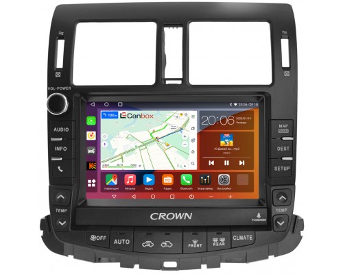 Toyota Crown (S200) (2008-2012) (Для авто c монитором и 6 CD) Canbox H-Line 4186-9-5377 на Android 10 (4G-SIM, 8/256, DSP, QLed, 2K)