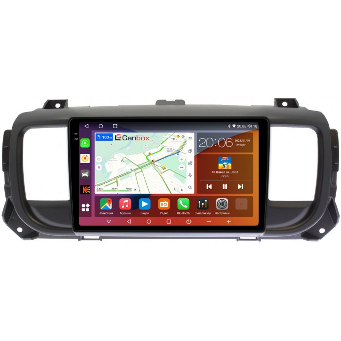 Штатная магнитола Citroen SpaceTourer I, Jumpy III 2016-2022 Canbox H-Line 4186-9296 на Android 10 (4G-SIM, 8/256, DSP, QLed, 2K)