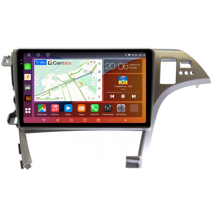 Штатная магнитола Toyota Prius III (XW30) 2009-2015 (правый руль) Canbox H-Line 4187-10-780 на Android 10 (4G-SIM, 8/256, DSP, QLed, 2K)