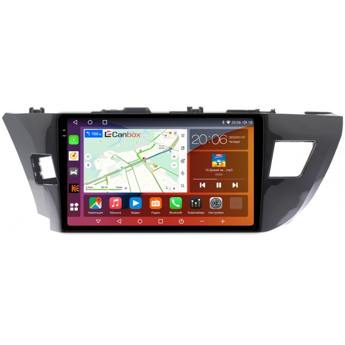 Штатная магнитола Toyota Corolla 11 (2012-2016) Canbox H-Line 4187-1005 на Android 10 (4G-SIM, 8/256, DSP, QLed, 2K) (для авто без камеры)