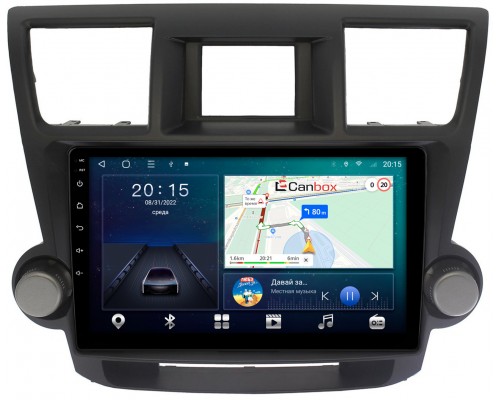 Toyota Highlander (U40) (2007-2013) Canbox L-Line 4295-10-1167 на Android 10 (4G-SIM, 6/128, TS18, DSP, QLed)