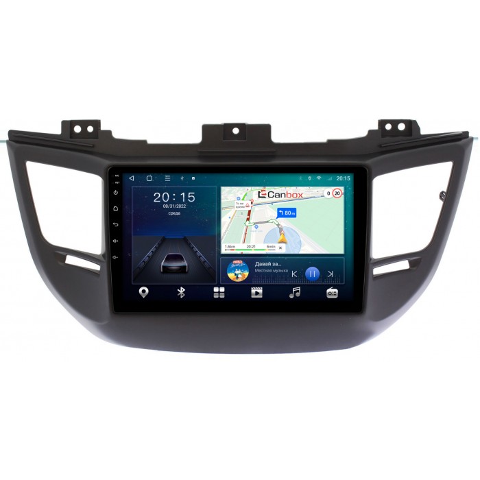 Штатная магнитола Hyundai Tucson III 2015-2018 Canbox L-Line 4296-9-064 на Android 10 (4G-SIM, 6/128, TS18, DSP, QLed) для авто без камеры