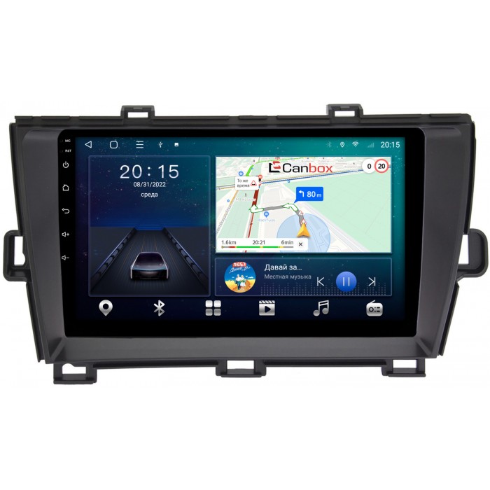 Штатная магнитола Toyota Prius III (XW30) 2009-2015 (правый руль) Canbox L-Line 4296-9-195 на Android 10 (4G-SIM, 6/128, TS18, DSP, QLed)