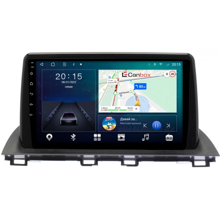 Штатная магнитола Mazda 3 (BM), Axela 3 (2013-2019) Canbox L-Line 4296-9-MA058N на Android 10 (4G-SIM, 6/128, TS18, DSP, QLed)