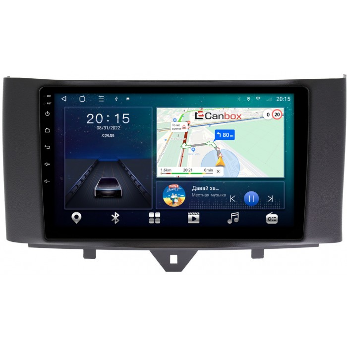 Штатная магнитола Smart Fortwo 2 (2011-2015) Canbox L-Line 4296-9251 на Android 10 (4G-SIM, 6/128, TS18, DSP, QLed)