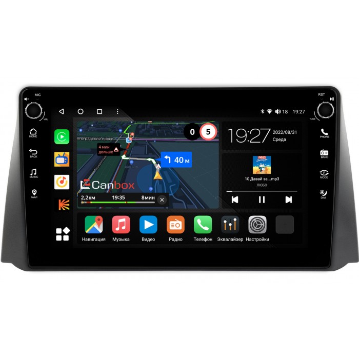 Штатная магнитола UAZ Patriot, Профи 2017-2022 Canbox M-Line 7801-9-008 на Android 10 (4G-SIM, 2/32, DSP, IPS) С крутилками