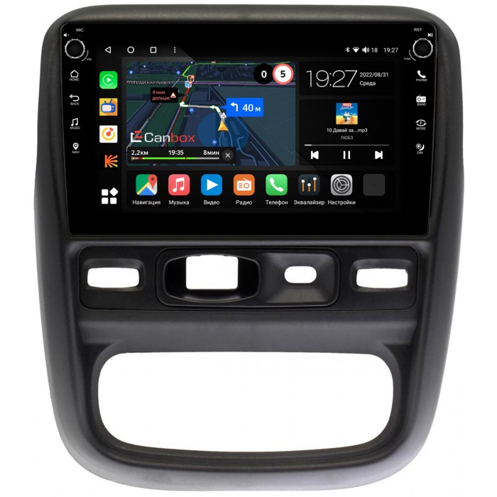 Штатная магнитола Renault Duster (2010-2015) Canbox M-Line 7801-9-048 на Android 10 (4G-SIM, 2/32, DSP, IPS) С крутилками